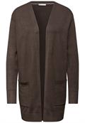 Offener Cosy Cardigan dark nomad brown mel.