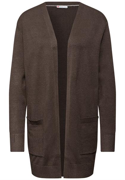 Offener Cosy Cardigan dark nomad brown mel.