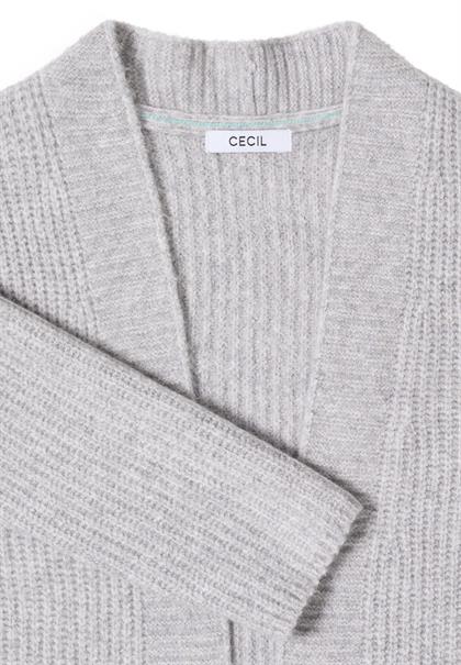 Offener Cosy Cardigan luna grey melange
