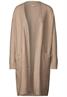 Offener Long Cardigan buff sand melange