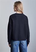 Offener Strukturcardigan deep blue
