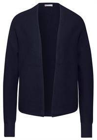 Offener Strukturcardigan deep blue