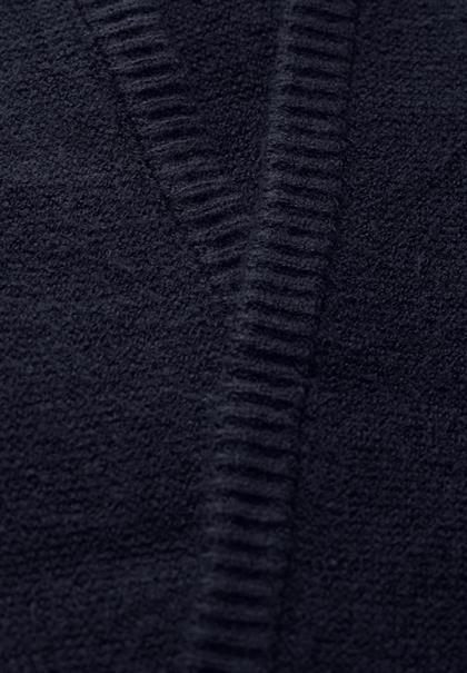 Offener Strukturcardigan deep blue