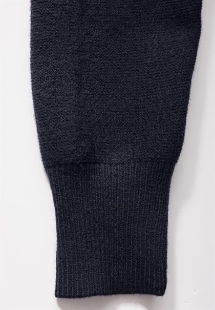 Offener Strukturcardigan deep blue