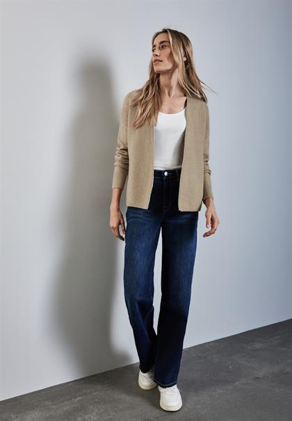 Offener Strukturcardigan honey sand mel.