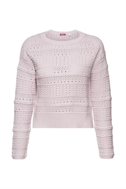 Offenmaschig gestrickter Pullover lilac 5