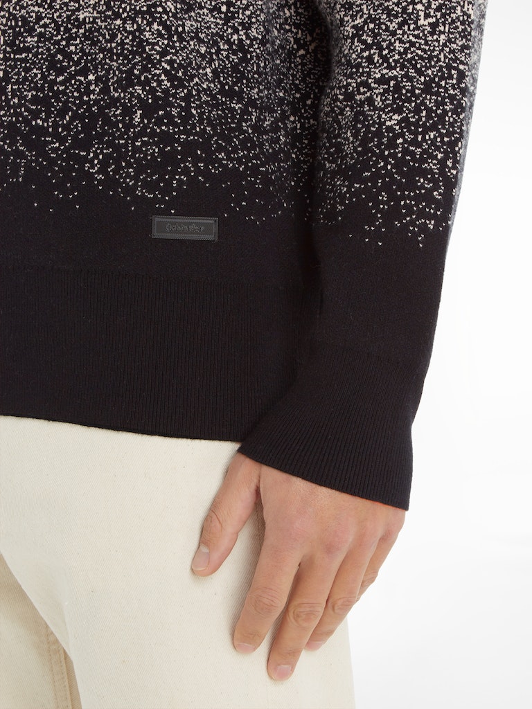 Calvin Klein Herren Sweatshirt OMBRE JACQUARD SWEATER stony beige 