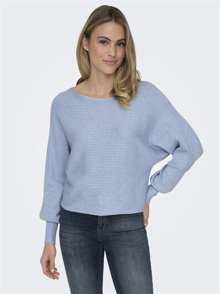 ONLADALINE L/S SHORT PULLO KNT NOOS soft chambray