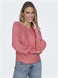 ONLADALINE LIFE L/S SHORT PULLO KNT NOOS tea rose2