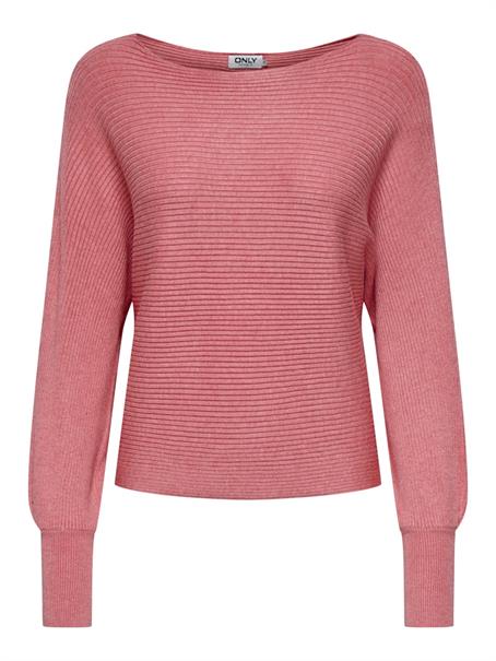 ONLADALINE LIFE L/S SHORT PULLO KNT NOOS tea rose2
