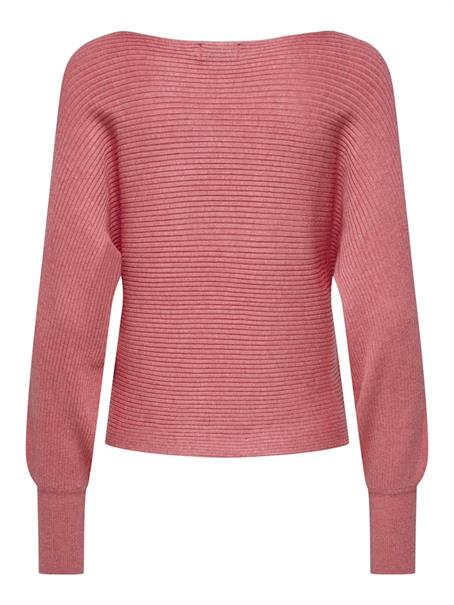ONLADALINE LIFE L/S SHORT PULLO KNT NOOS tea rose2