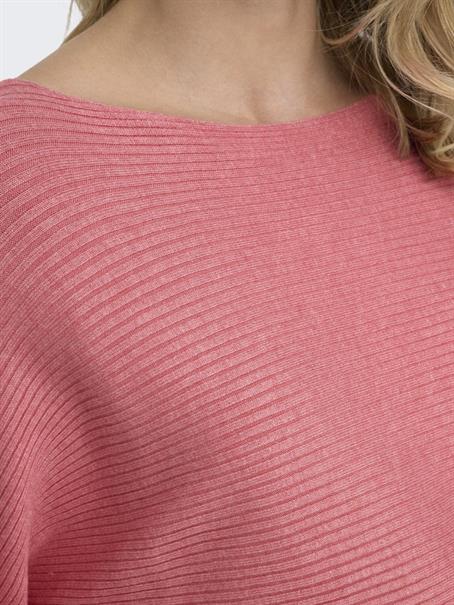ONLADALINE LIFE L/S SHORT PULLO KNT NOOS tea rose2