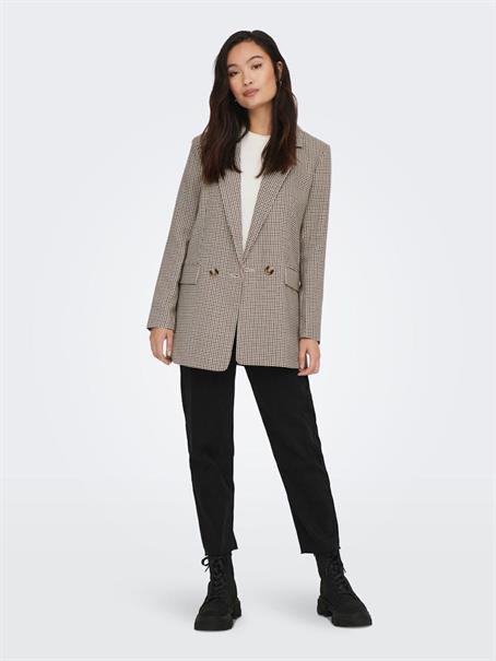 ONLADISON L/S CHECK BLAZER TLR OS NOOS white sand