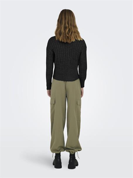 ONLAGNES LS RIB HIGHNECK CC KNT black