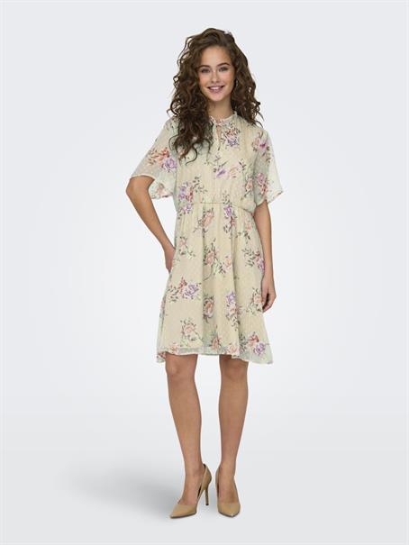 ONLAIDA ELISA SS DRESS LIFE WVN cannoli cream