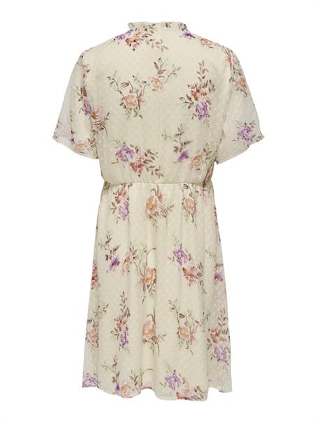 ONLAIDA ELISA SS DRESS LIFE WVN cannoli cream