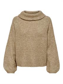 ONLAIRY LIFE L/S COWLNECK PULL CC KNT bistre