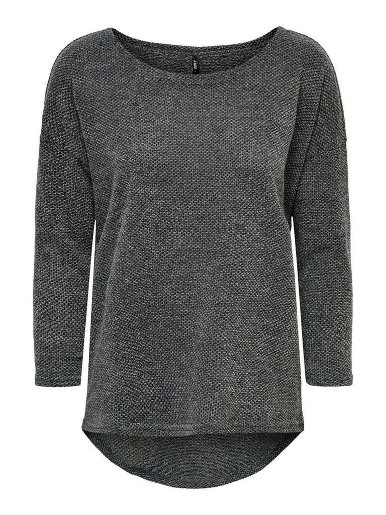 online grey ONLALBA kaufen Longsleeve 3/4 NOOS bequem Only melange dark TOP bei Damen JRS