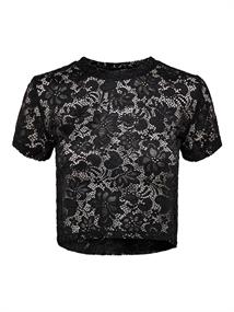 ONLALBA S/S CROPPED TOP JRS black