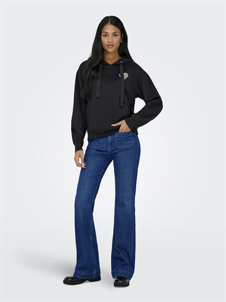 ONLALINA L/S PRINT HOOD SWT black