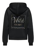ONLALINA LIFE L/S PRINT HOOD SWT black
