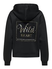 ONLALINA LIFE L/S PRINT HOOD SWT black