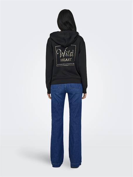 ONLALINA LIFE L/S PRINT HOOD SWT black