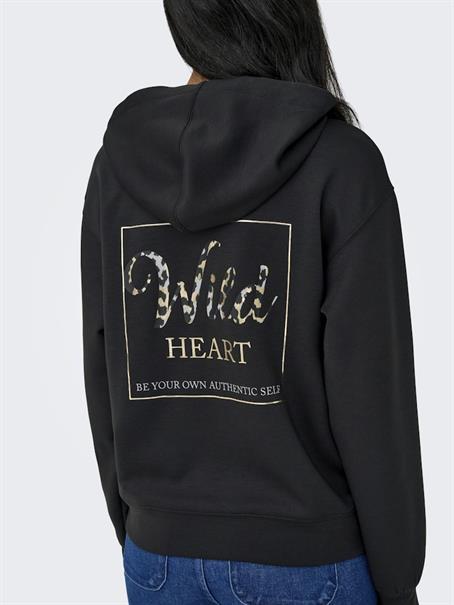 ONLALINA LIFE L/S PRINT HOOD SWT black