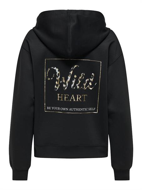 ONLALINA LIFE L/S PRINT HOOD SWT black
