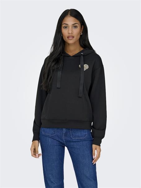 ONLALINA LIFE L/S PRINT HOOD SWT black