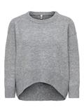 ONLALIVIA LS HIGH-LOW O-NECK KNT medium grey melange