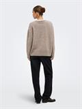 ONLALIVIA LS HIGH-LOW O-NECK KNT taupe gray