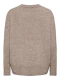 ONLALIVIA LS HIGH-LOW O-NECK KNT taupe gray