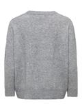 ONLALIVIA LS HIGH-LOW O-NECK NOOS KNT medium grey melange