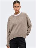 ONLALIVIA LS HIGH-LOW O-NECK NOOS KNT taupe gray