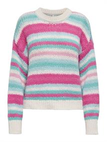 ONLALYSSA LIFE LS STRIPE O-NECK CC KNT birch