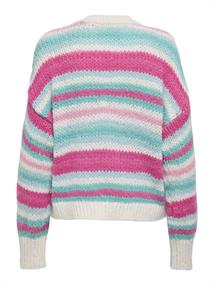 ONLALYSSA LIFE LS STRIPE O-NECK CC KNT birch