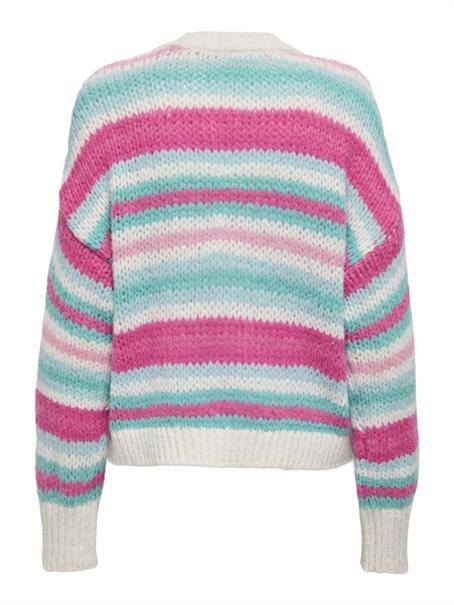ONLALYSSA LIFE LS STRIPE O-NECK CC KNT birch