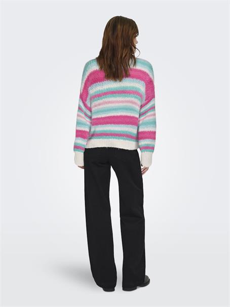 ONLALYSSA LIFE LS STRIPE O-NECK CC KNT birch