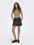 ONLAMAZING-LIORA HW FAUX LEAT SKIRT PNT black