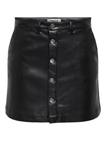 ONLAMAZING-LIORA HW FAUX LEAT SKIRT PNT black