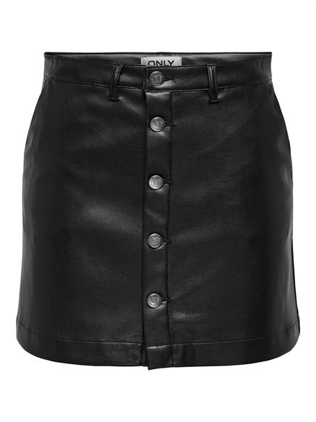 ONLAMAZING-LIORA HW FAUX LEAT SKIRT PNT black