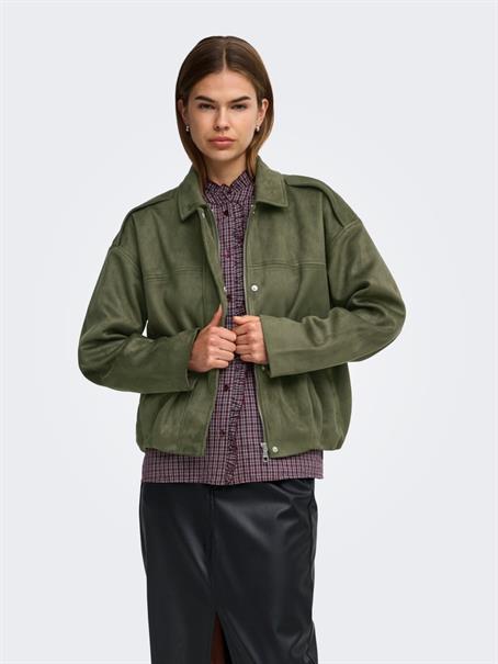 ONLAMBER FAUX SUEDE JACKET OTW grape leaf