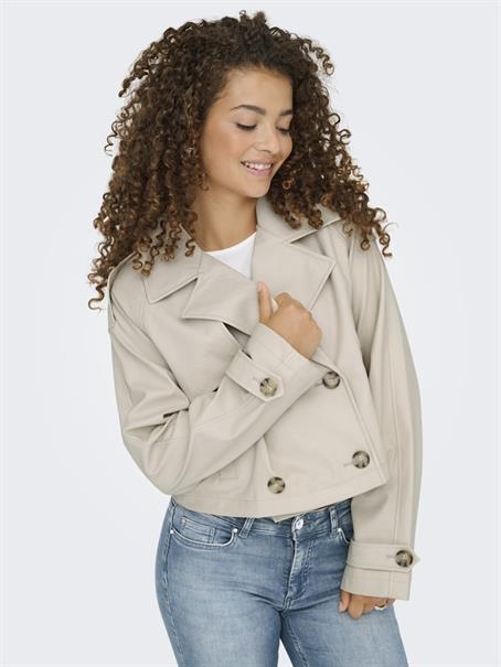 ONLAMIA FAUX LEATHER JACKET CC OTW pumice stone