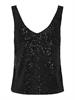 ONLANA S/L V-NECK SEQUINS TOP JRS black