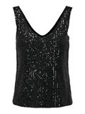 ONLANA S/L V-NECK SEQUINS TOP JRS black