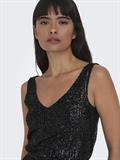 ONLANA S/L V-NECK SEQUINS TOP JRS black