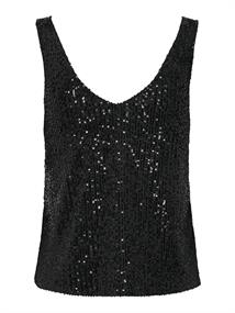 ONLANA S/L V-NECK SEQUINS TOP JRS black