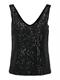 ONLANA S/L V-NECK SEQUINS TOP JRS black