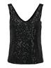 ONLANA S/L V-NECK SEQUINS TOP JRS black